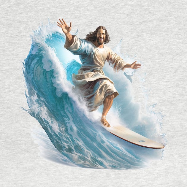 Surfer Jesus by infernoconcepts